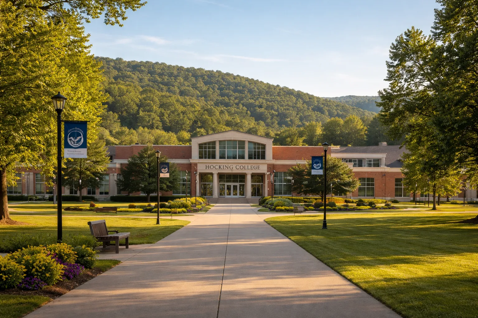 Hocking College campus in Nelsonville, Ohio
